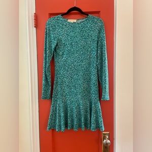 Michael Kors Green Long Sleeve Dress